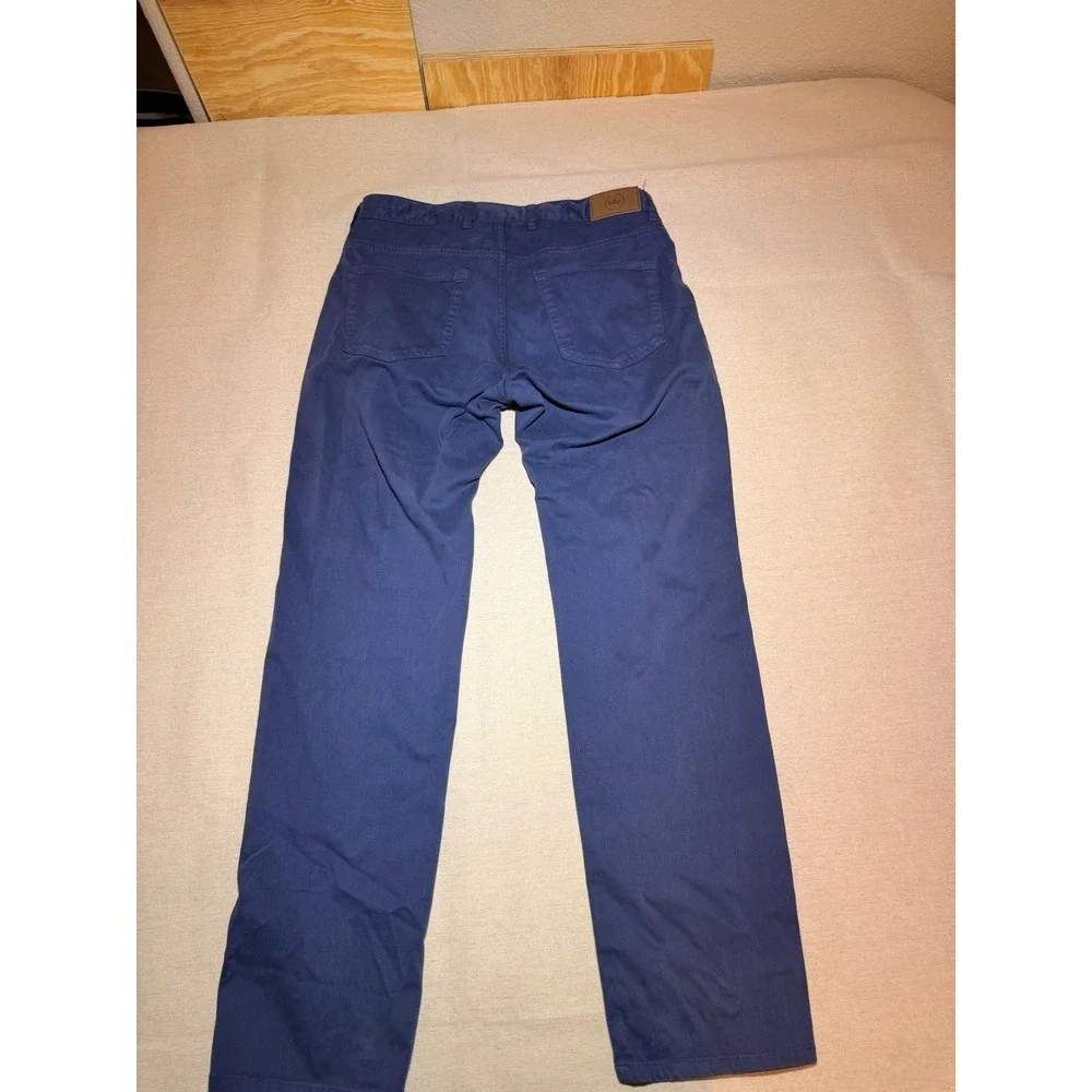 Peter Millar Men's EB66 Blue Chino Pants, 31x30, Performance Golf